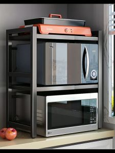 Microwave Rack | Oven Rack | countertop oven rack | Kitchen Rack Retractable Stainless Steel Storage Rack | Expandable Metal Microwave Oven Rack Shelf