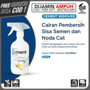 PEMBERSIH CAT GENIO (FREE GIFT) 500ML Pembersih Keramik Noda Semen Cement Remover Ampuh Non Korosif Multifungsi Tidak Merusak Warna Lantai Cairan Perontok Nat Pada Granit Tile Doff Glosy / Pembersih Kaca Cermin Vynl dan Barang Plastik Ampuh Serbaguna Per