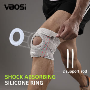 1 Piece Women Men Upgraded Anti-slip Breathable Adjustable Knee Support Patellar Silicone with Air Holes For Bask