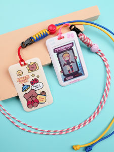 New Neck-Held Card Holder for Work Lunch Cards School Bus Student ID Badges High-End Sensation INS Style Card Sleeve