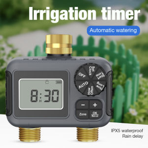 Dual Outlets Automatic Irrigation Timer Dual Outdoor Garden Water Timer Smart Irrigation Watering System Faucet Hose Water Valve