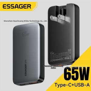 Essager | Gallium Nitride Super Thin Travel Portable Charger A and C Port