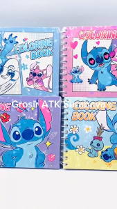 ( DAPAT 1 PCS ) COLORING BOOK STITCH A5 AL-2501/ Buku Mewarnai Stitch Anak Fancy Lucu A5 AL-2501