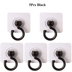 5/12Pcs Adhesive Ceiling Hooks Rotatable Hanging Ceiling Wall Hooks No Drill for Hanging Plants Lanterns Bags