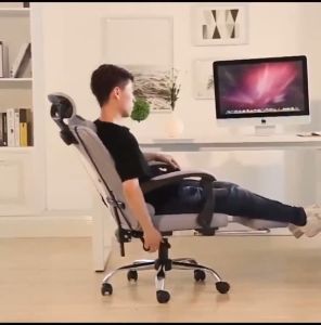 Ghế Giám Đốc Văn Phòng Ghế Làm Việc Cao Cấp Thiết Kế Đệm Lưới Chân Sắt Chắc Chắn Xoay Tựa Đầu Dựa Lưng (Có Gác Chân) Ghế Chủ Tịch Làm Việc Tại Nhà Kèm Gác - KHO NỘI THẤT GIA DỤNG 998