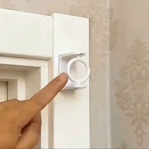 360° Rotatable Retractable Pole Fixator Strong Adhesive Hooks Home Supplies Shower Curtain Rod Bracket for Non-drilling
