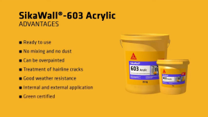 SikaWall®-603@25kgs Ready-to-use Acrylic Skim Coat