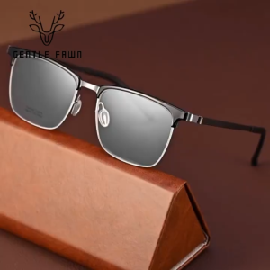 Gentle Fawn Frame Kacamata Lensa Plano Bisa Minus Bahan Titanium Ringan Kokoh Fashion Pria Wanita Trendy Style 2615
