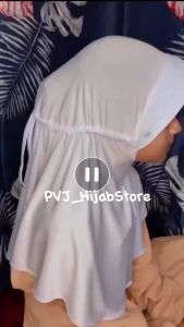 Hijab Instan Serut Jokowi Anak Sekolah Jersey Spandek (S) | Bergo Hamidah Tali Belakang kerudung Zoya