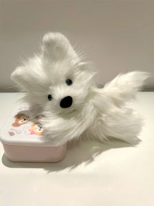 Graduation Season DIY Samoyed Doll Handmade Birthday Gift for Girls Boyfriends Cute Creative Gift Box Samoyed Plush Kit
