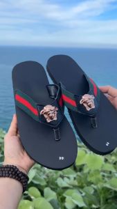 Dép lê kẹp ngón kẻ sọc dành cho nam phong cách trẻ trung full size 38-43