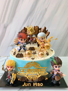 Birthday Decoration Cake Topper Honor of Kings Figurines Sun Wukong Wu Daozi Li Bai Zhao Yun Zhuge Liang Hero Statues Gifts