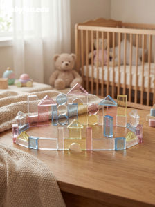 Transparent Sensory Acrylic Building Blocks for Newborns Gift Box