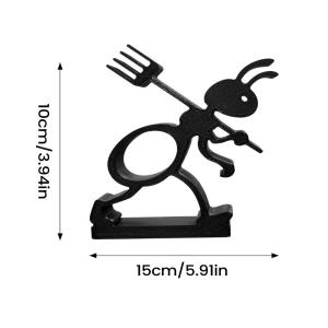 Ant Shaped Toilet Paper Holder in Matte Black Cute Napkin Dispenser for Bathroom Kitchen RV and Home Decor Supplies