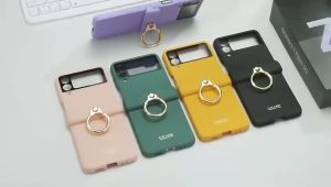 Flip4 / Flip3 Case Galaxy Z ราคาบริเวณ หุ้มปิดบานพับ เคสบานพับแม่เหล็ก ร่วมกับแหวน และกระจก พร้อมส่งในไทย