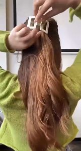 Satu Keluarga Jedai Jepit Rambut Wanita Bahan Plastik C1130 Korean Hair Claw Clip Doff Jepitan Kotak