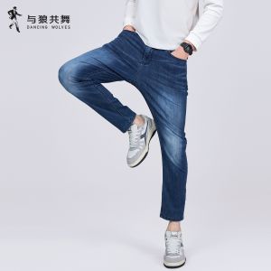 Zero Pressure Elastic Straight Leg Jeans Men