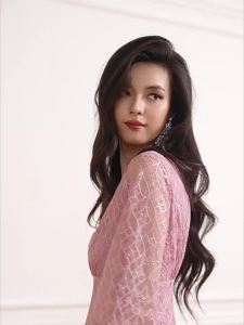 Elegant High Waist Pink Dress