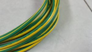 Thai Yazaki สายไฟ THW 1x10 Sqmm. สีเขียวคาดเหลือง ตัดยาว 5 เมตร