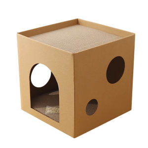 ที่นอนสัตว์เลี้ยง แบบกล่อง 30*30*30CM บ้านสำหรับสัตว์เลี้ยง ที่นอนแมว ที่นอนสัตว์เลี้ยง ที่ลับเล็บแมว ที่ลับเล็บชีส บ้านแมว ที่ลับเล็บชีส