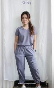 HTP Basics Women’s Unifit Scrub Suit Set | Work Basics Top and Sweatpants Set Pair - Coordinates - Medical Uniform for Nurse and Doctor | htploocalover