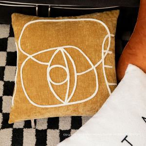 Vỏ Gối Sofa Phong Cách Instagram Bắc Âu Vỏ Đệm Cửa Sổ Hình Vịnh Tatami Thêu Sang Trọng Nhẹ (Không Có Lõi)