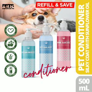 Pets Emporium Moisturizing Silky Coat Conditioner 500mL OCEAN BREEZE for Dogs & Cats Itchy Skin Care