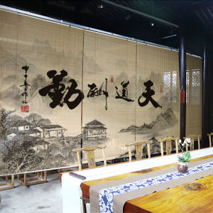 Rèm Cửa Tre in Họa Tiết Phong Cách Nhật Bản Rèm Cửa Tre Trượt Rèm Cửa Che Nắng Phòng Trà Rèm Cửa Tre Phong Cách Trung Hoa Mới