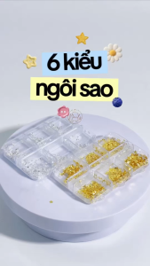 Khay Charm ngôi sao 6 ô 6 kiểu - Làm móng học nail