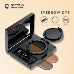 2 Color Set Waterproof Eyebrow Powder Eyebrow Cream Air Cushion Eye Brow Palette Dye Eyebrow High Pigment Black Brown Brow Gel