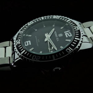 PIERRE JILL 1236 JAM TANGAN PRIA TANGGAL AKTIF RANTAI STAINLESS STEEL 3ATM WATER RESISTANT