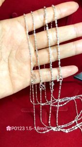 ITS ME สร้อยคอเงินแท้92.5% ลายรีสลับหมุดกลม-ตัดลาย หนัก 1 สลึง-2 สลึงตัน(เนื้อเงินแท้)