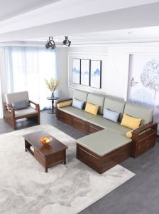 Pinyun Tang Full Solid Wood Cedar Sofa Set Living Room Furniture 123 Corner High Box Storage Winter Summer Dual Use