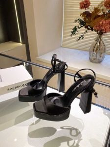 Womens 13cm High Heels Sandals Waterproof Platform Comfortable Thick Heel Buckle Straps Fashionable Summer Shoes