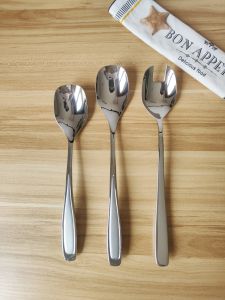 304 Stainless Steel Serving Spoon Western Dining Utensil for Buffet Self-Service Restaurant Commercial Use Dish Serving Spoon