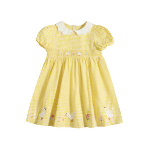 toz mama | Animal Embroidery Bubble Sleeve Dress For Baby Girl Summer
