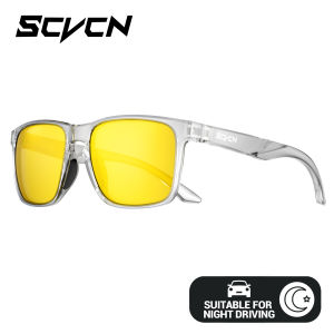 SCVCN Polarized Yellow Night Driving Fishing Glasses Cycling Equipment Outdoor Sports Bike Eyewear Camping Running Accessories