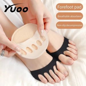 Yuoo 1 Đôi Miếng Đệm Ngón Chân Cái Năm Ngón Chân Cho Nữ Đế Lót Nửa Gót Giày Vớ Giảm Sốc Chăm Sóc Giảm Đau Chân Vết Chai Miếng Đệm Ngón Chân Chèn