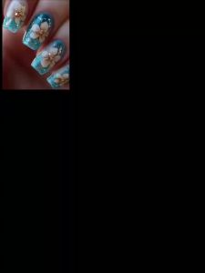 24pcs/sest Short Medium fake nails for women girls colorful flowers Mushroom beach for Summer Autumn Press on false nail tips