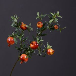 FENGHONGTAO | Pomegranate with Leaves Simulation Flower Home Decor