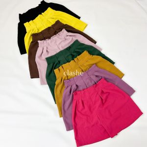 Celana Pendek Pita Wanita Dewasa Sehari-hari Korean Style Bahan Crincle Airflow Anti Lecek Terbaru Kekinian Jane Pants by Clashe