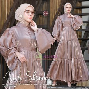 ASROFA DRESS LD 100 GAMIS BUSUI SHIMMER DRESS PESTA KONDANGAN GAMIS BRIDESMAID JUMBO CASUAL PREMIUM