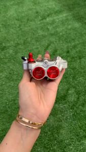 8.1 RacingWorld Radial Mount Brake Caliper with CNC Bracket for WAVE125/110/XRM125 - High-Performance Motorcycle Braking System