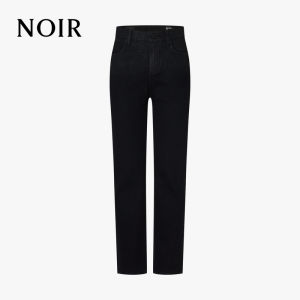 MO&Co. | Coated Mid-rise Tapered Jeans