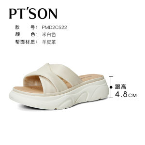 Baitu Forest Thick Heel Sandals Womens Heightening New Summer Outdoor Wear Small Size Beach Casual Soft Bottom Slippers
