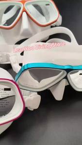 Premium Aluminium Alloy Frame Scuba Mask Diving Low Volume Goggles with Silicone Wet Snorkeling Tube Pack In Black Zipper Box