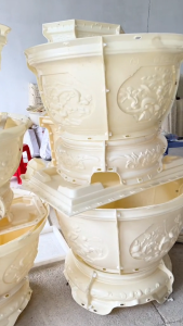 Khuôn đúc chậu cảnh tròn 90 và chân đôn (khuôn ABS có lòng trong đầy đủ)