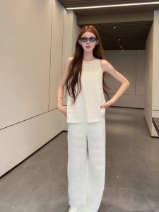 VKSOD | Summer Stylish Simple Vest and Loose Trousers Two-piece Set