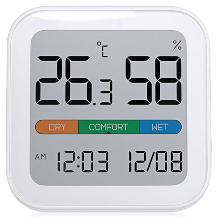 Miiiw Temperature And Humidity Clock Automatic Measurement with Time/Date/Temperature/Humidity/Graphic Display