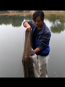 Frisbee Tangan Tuangan Jaring Ikan - Kain Jaring Sedia Pakai untuk Udang Galah Ketam & Udang